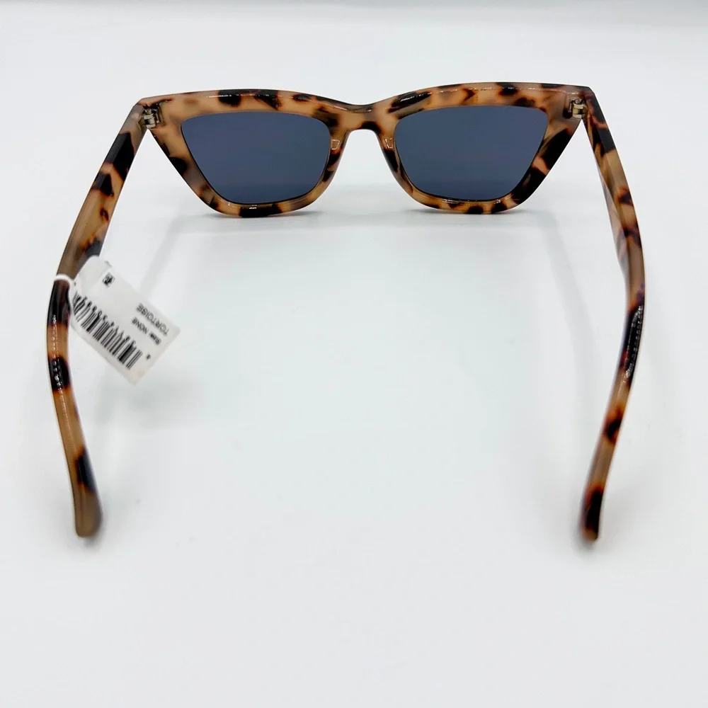 BP Tan Tortoiseshell Cat Eye Sunglasses with Black Lenses